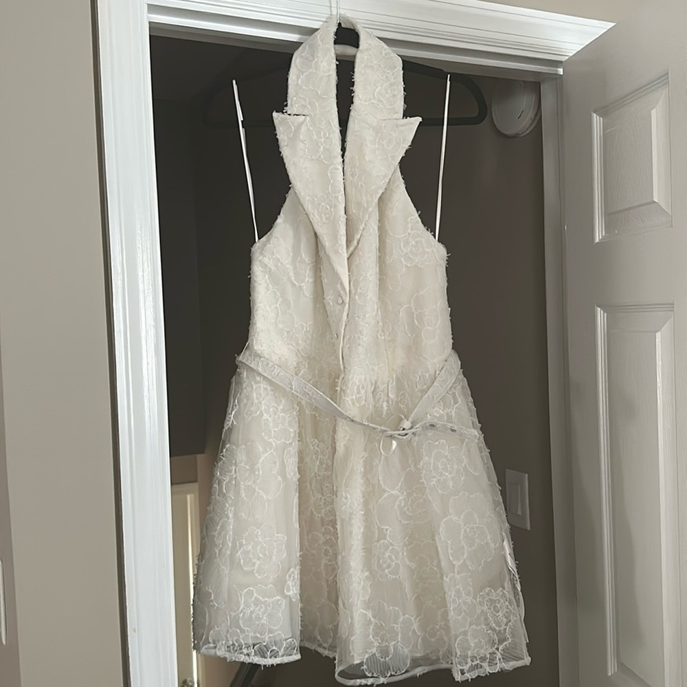Elegant Ivory Lace Skirt